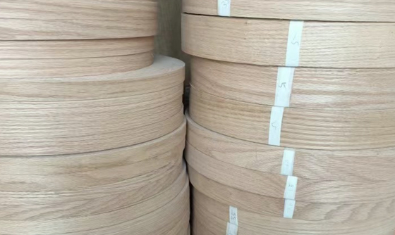 Bandes de bord en placage de chêne rouge haute élasticité résistance à l'usure